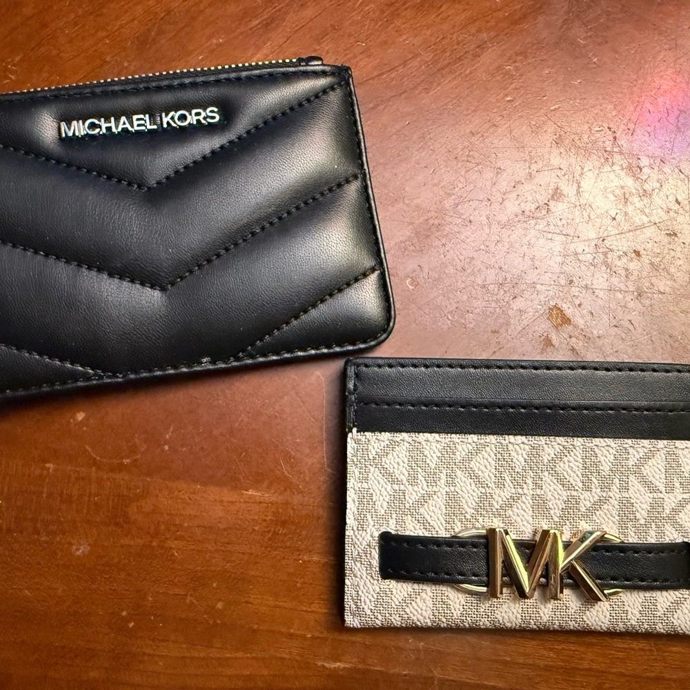 Michael Kors Black Wallet and Card Holder Set